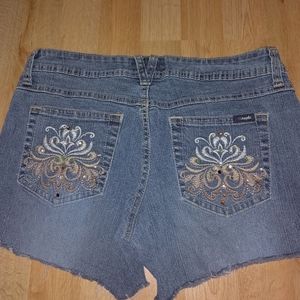 Angel Jean shorts raw hem